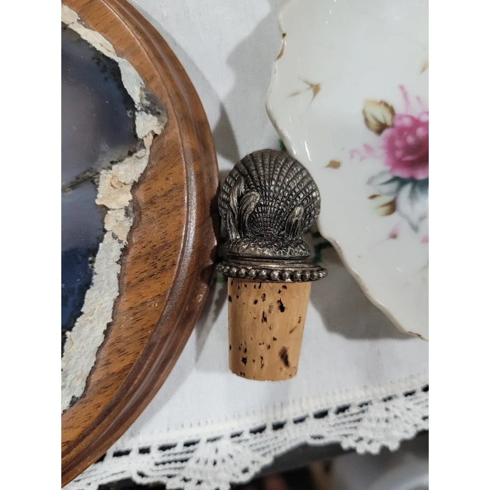 New Pewter Shell Bottle Stopper